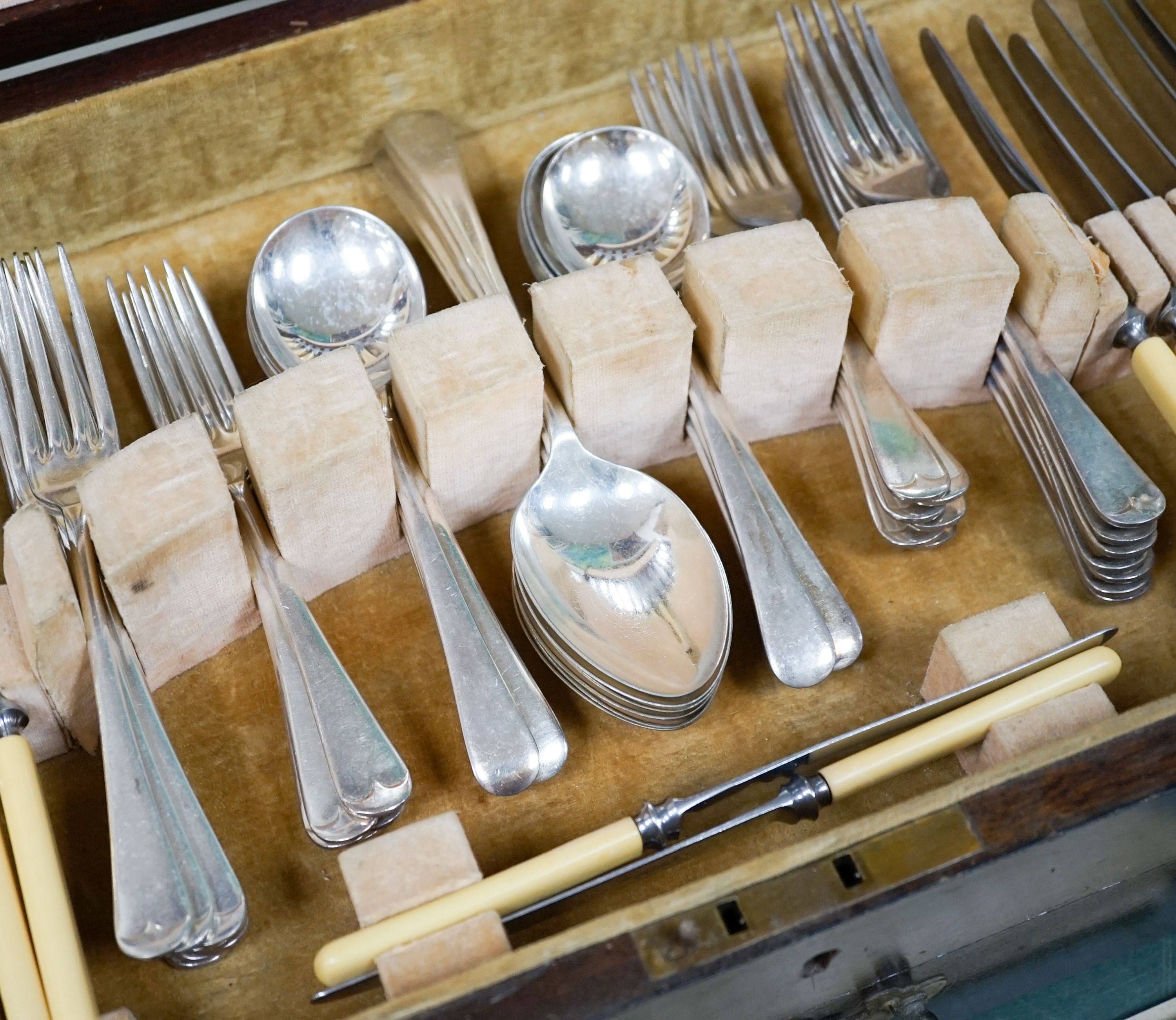 A canteen of plated cutlery